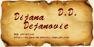 Dijana Dejanović vizit kartica